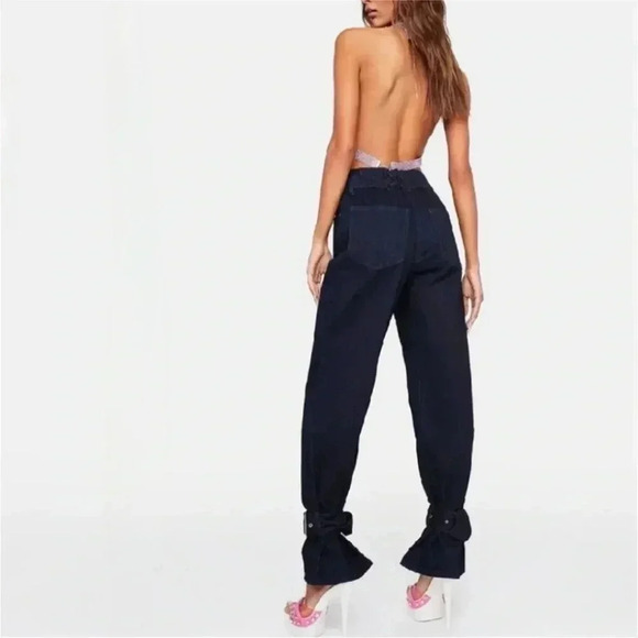 WEWOREWHAT PAPERBAG STRAIGHT ANKLE JEAN SIZE 28 NWT - Picture 2 of 9